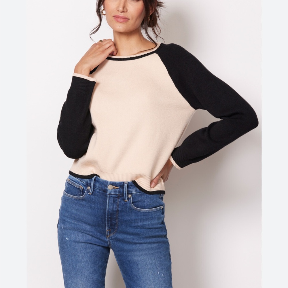 Monrow Colorblock Raglan Pullover Medium
